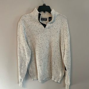 Chaps: Cream/ White long sleeve sweater, Size: S